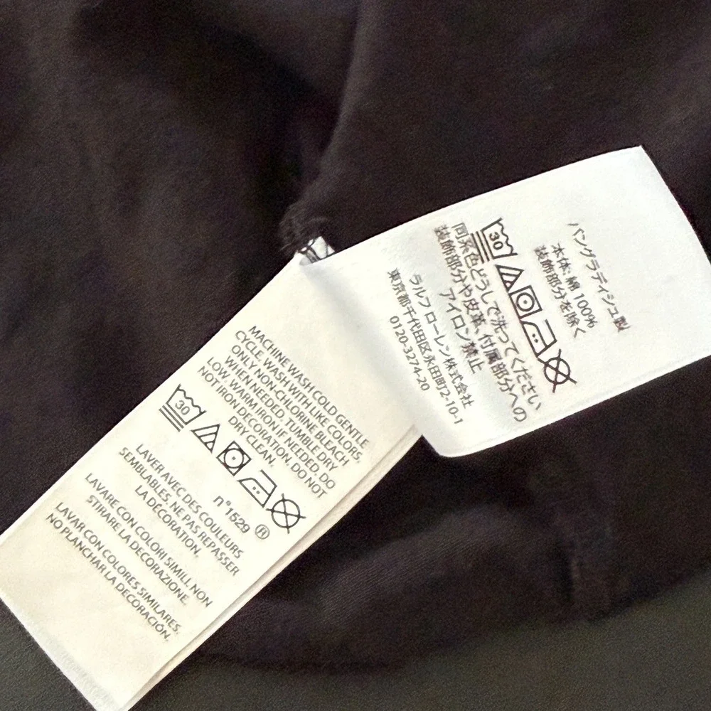 Polo Ralph Lauren Mens XL Custom Slim Fit T-Shirt Black Red Pony Logo 71070674